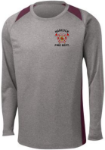 Adult Heather Fire Long Sleeve Tee 100% Poly Long Sleeve Tee