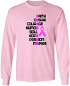 Breast Cancer Awareness Long Sleeve T-shirt GLITTER DESIGN Long Sleeve Tee