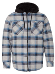 Mens Burnside quilted flannel hooded jacket 