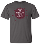 Charcoal Milbank Tennis Adult & Youth Short Sleeve Cotton Tee  Milbank Tennis Adult & Youth Short Sleeve Cotton Tee