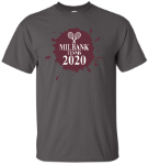 Charcoal Milbank Tennis Adult & Youth Short Sleeve Cotton Tee  Milbank Tennis Adult & Youth Short Sleeve Cotton Tee