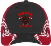 Colorblock Racing Cap with Flames GFR Colorblock Racing Cap with Flames GFR