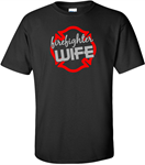 Firefighter Wife T-shirt GLITTER DESIGN LWFD Firefighter Wife Tee 