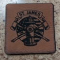 Fleece-Lined Knit Cap Front Cuff Patch 