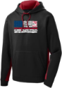 Mens Colorblock Hoodie Red Line GFR GFR Mens Colorblock Hoodie Red Line