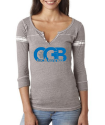 Ladies Henly 3/4 Sleeve T-shirt Ladies Henley 3/4 Sleeve T-shirt