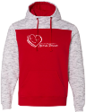 Mélange Fleece Colorblocked Hooded Sweatshirt BSCAR Mélange Fleece Colorblocked Hooded Sweatshirt BSCAR