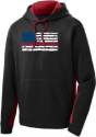 Mens Colorblock Hoodie Red Line PFD Mens Colorblock Hoodie Red Line PFD
