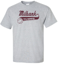 Milbank Tennis Adult & Youth Short Sleeve Cotton Tee Milbank Tennis Adult & Youth Short Sleeve Cotton Tee